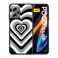 Thumbnail for Θήκη Xiaomi Poco X4 GT Black Hearts από τη Smartfits με σχέδιο στο πίσω μέρος και μαύρο περίβλημα | Xiaomi Poco X4 GT Black Hearts case with colorful back and black bezels