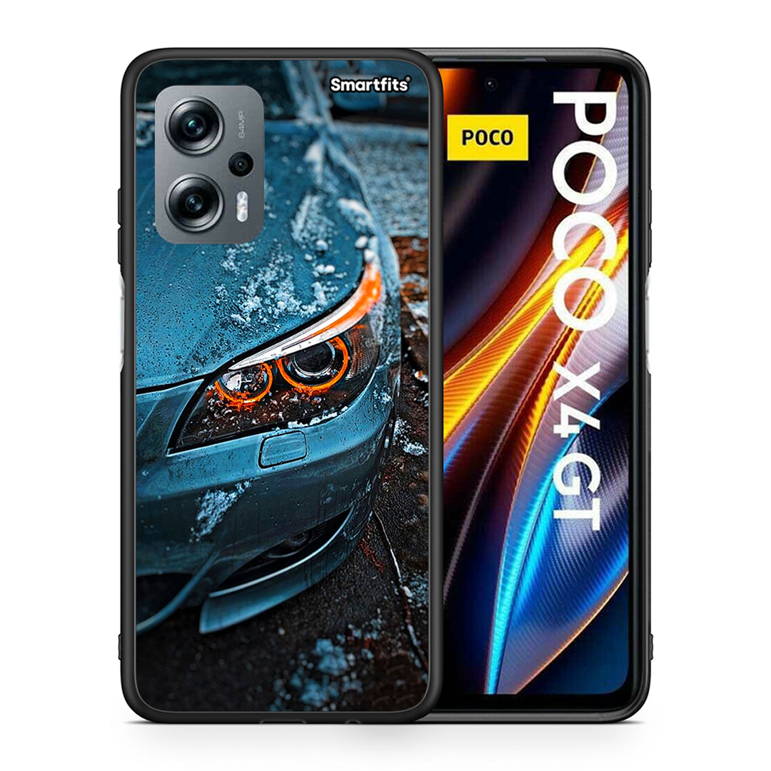 Θήκη Xiaomi Poco X4 GT Bmw E60 από τη Smartfits με σχέδιο στο πίσω μέρος και μαύρο περίβλημα | Xiaomi Poco X4 GT Bmw E60 case with colorful back and black bezels