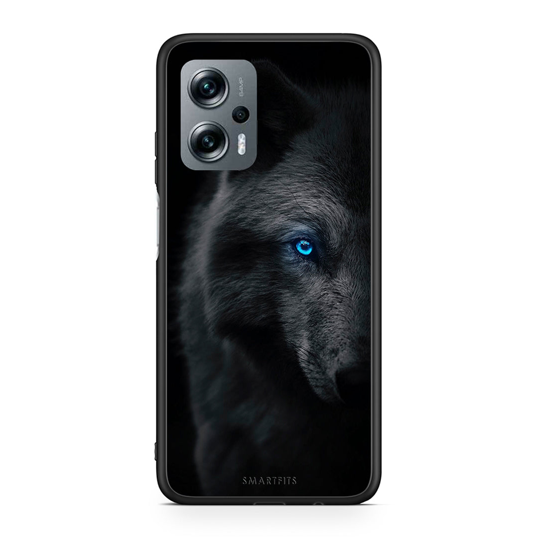 Xiaomi Poco X4 GT Dark Wolf θήκη από τη Smartfits με σχέδιο στο πίσω μέρος και μαύρο περίβλημα | Smartphone case with colorful back and black bezels by Smartfits