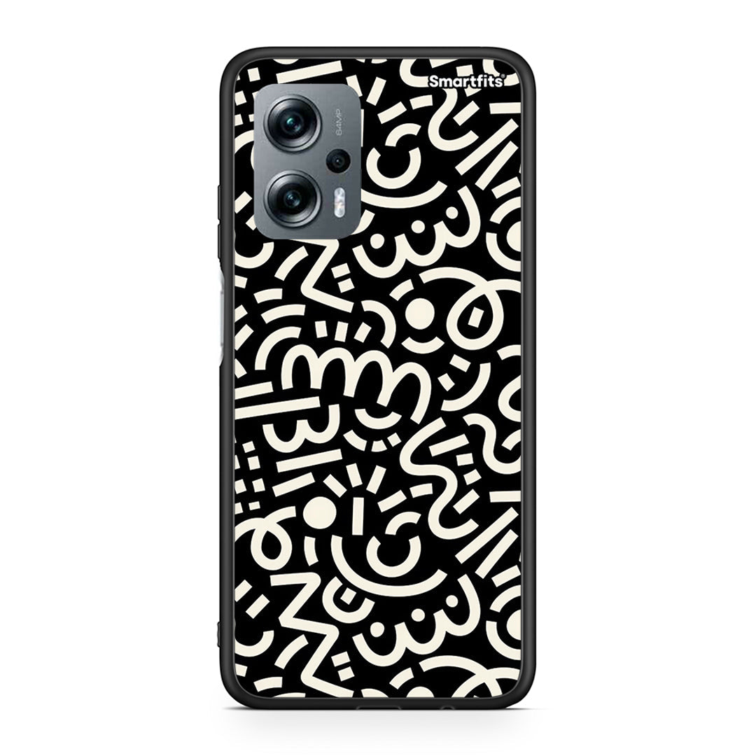 Xiaomi Poco X4 GT Doodle Art θήκη από τη Smartfits με σχέδιο στο πίσω μέρος και μαύρο περίβλημα | Smartphone case with colorful back and black bezels by Smartfits