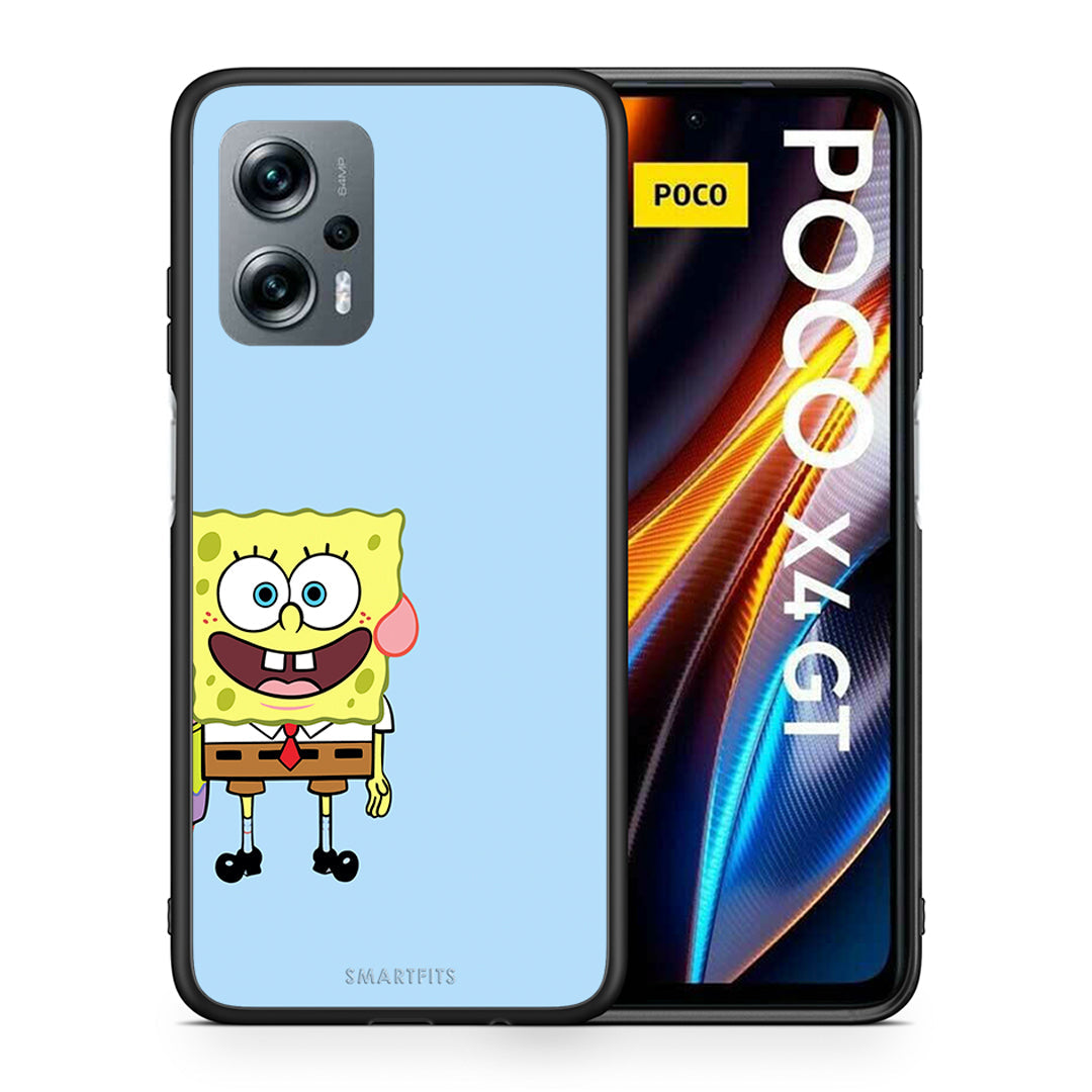 Θήκη Xiaomi Poco X4 GT Friends Bob από τη Smartfits με σχέδιο στο πίσω μέρος και μαύρο περίβλημα | Xiaomi Poco X4 GT Friends Bob case with colorful back and black bezels