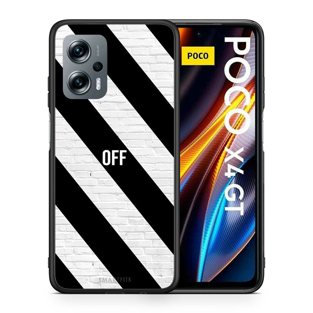 Θήκη Xiaomi Poco X4 GT Get Off από τη Smartfits με σχέδιο στο πίσω μέρος και μαύρο περίβλημα | Xiaomi Poco X4 GT Get Off case with colorful back and black bezels