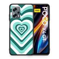 Thumbnail for Θήκη Xiaomi Poco X4 GT Green Hearts από τη Smartfits με σχέδιο στο πίσω μέρος και μαύρο περίβλημα | Xiaomi Poco X4 GT Green Hearts case with colorful back and black bezels
