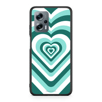 Thumbnail for Xiaomi Poco X4 GT Green Hearts θήκη από τη Smartfits με σχέδιο στο πίσω μέρος και μαύρο περίβλημα | Smartphone case with colorful back and black bezels by Smartfits
