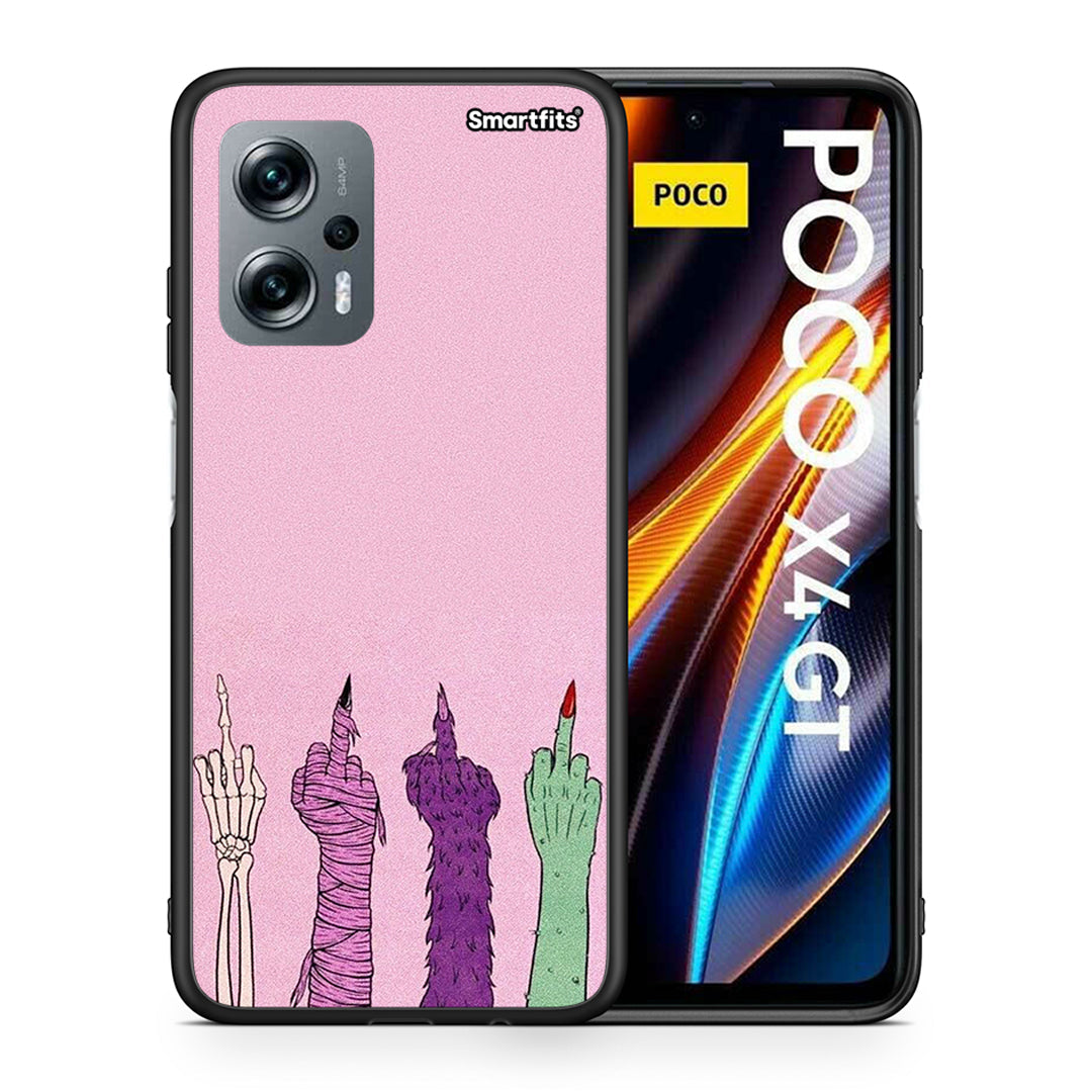 Θήκη Xiaomi Poco X4 GT Halloween Be A Lady από τη Smartfits με σχέδιο στο πίσω μέρος και μαύρο περίβλημα | Xiaomi Poco X4 GT Halloween Be A Lady case with colorful back and black bezels