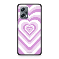 Thumbnail for Xiaomi Poco X4 GT Lilac Hearts θήκη από τη Smartfits με σχέδιο στο πίσω μέρος και μαύρο περίβλημα | Smartphone case with colorful back and black bezels by Smartfits
