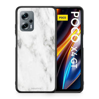 Thumbnail for Θήκη Xiaomi Poco X4 GT White Marble από τη Smartfits με σχέδιο στο πίσω μέρος και μαύρο περίβλημα | Xiaomi Poco X4 GT White Marble case with colorful back and black bezels