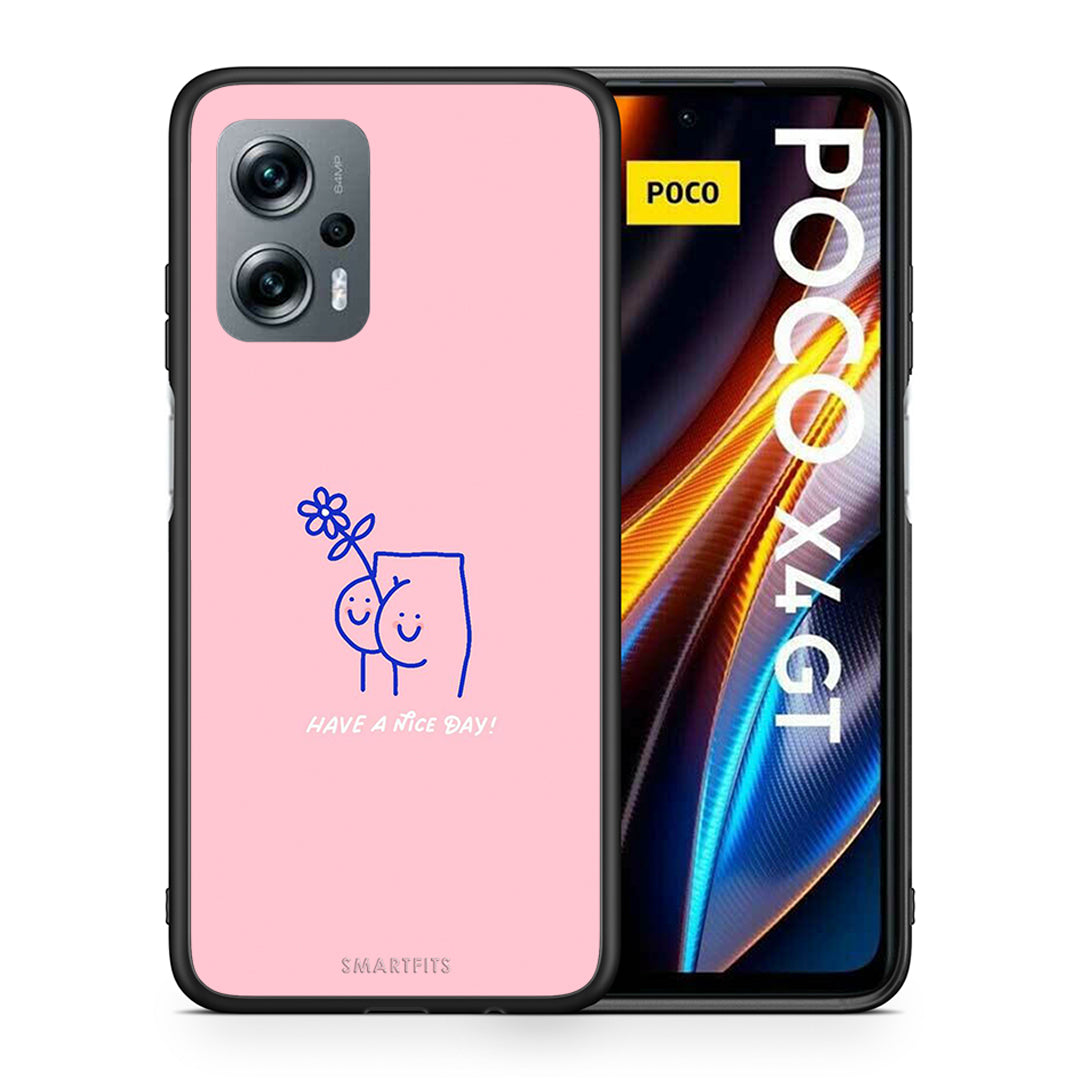 Θήκη Xiaomi Poco X4 GT Nice Day από τη Smartfits με σχέδιο στο πίσω μέρος και μαύρο περίβλημα | Xiaomi Poco X4 GT Nice Day case with colorful back and black bezels