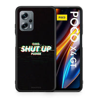 Thumbnail for Θήκη Xiaomi Poco X4 GT OMG ShutUp από τη Smartfits με σχέδιο στο πίσω μέρος και μαύρο περίβλημα | Xiaomi Poco X4 GT OMG ShutUp case with colorful back and black bezels