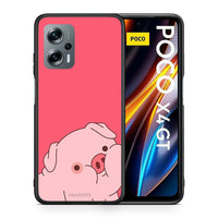 Thumbnail for Θήκη Αγίου Βαλεντίνου Xiaomi Poco X4 GT Pig Love 1 από τη Smartfits με σχέδιο στο πίσω μέρος και μαύρο περίβλημα | Xiaomi Poco X4 GT Pig Love 1 case with colorful back and black bezels