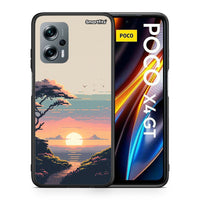 Thumbnail for Θήκη Xiaomi Poco X4 GT Pixel Sunset από τη Smartfits με σχέδιο στο πίσω μέρος και μαύρο περίβλημα | Xiaomi Poco X4 GT Pixel Sunset case with colorful back and black bezels