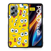 Thumbnail for Θήκη Xiaomi Poco X4 GT Sponge PopArt από τη Smartfits με σχέδιο στο πίσω μέρος και μαύρο περίβλημα | Xiaomi Poco X4 GT Sponge PopArt case with colorful back and black bezels