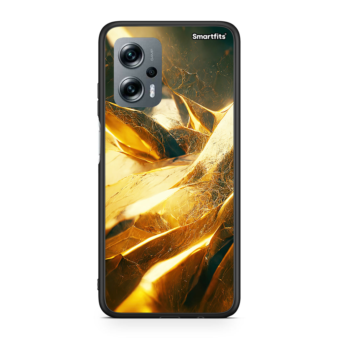 Xiaomi Poco X4 GT Real Gold θήκη από τη Smartfits με σχέδιο στο πίσω μέρος και μαύρο περίβλημα | Smartphone case with colorful back and black bezels by Smartfits