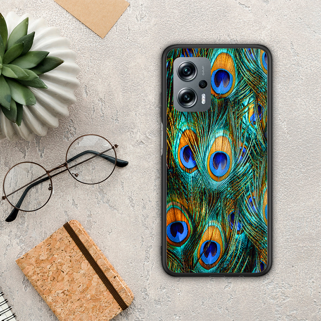 Real Peacock Feathers - Xiaomi Poco X4 GT case