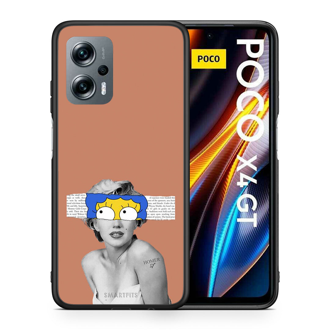 Θήκη Xiaomi Poco X4 GT Sim Merilyn από τη Smartfits με σχέδιο στο πίσω μέρος και μαύρο περίβλημα | Xiaomi Poco X4 GT Sim Merilyn case with colorful back and black bezels