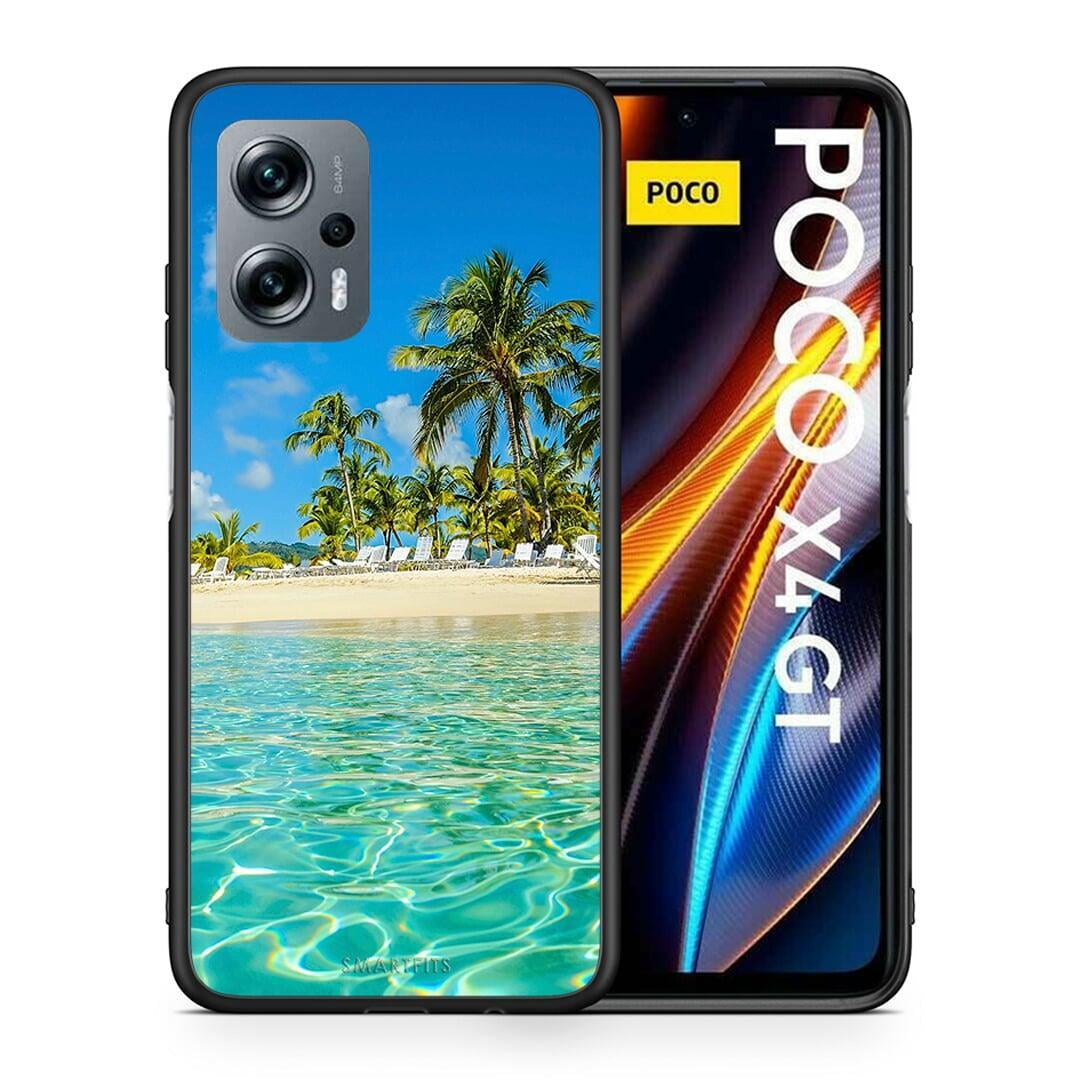 Θήκη Xiaomi Poco X4 GT Tropical Vibes από τη Smartfits με σχέδιο στο πίσω μέρος και μαύρο περίβλημα | Xiaomi Poco X4 GT Tropical Vibes case with colorful back and black bezels