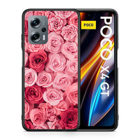Thumbnail for Θήκη Xiaomi Poco X4 GT RoseGarden Valentine από τη Smartfits με σχέδιο στο πίσω μέρος και μαύρο περίβλημα | Xiaomi Poco X4 GT RoseGarden Valentine case with colorful back and black bezels