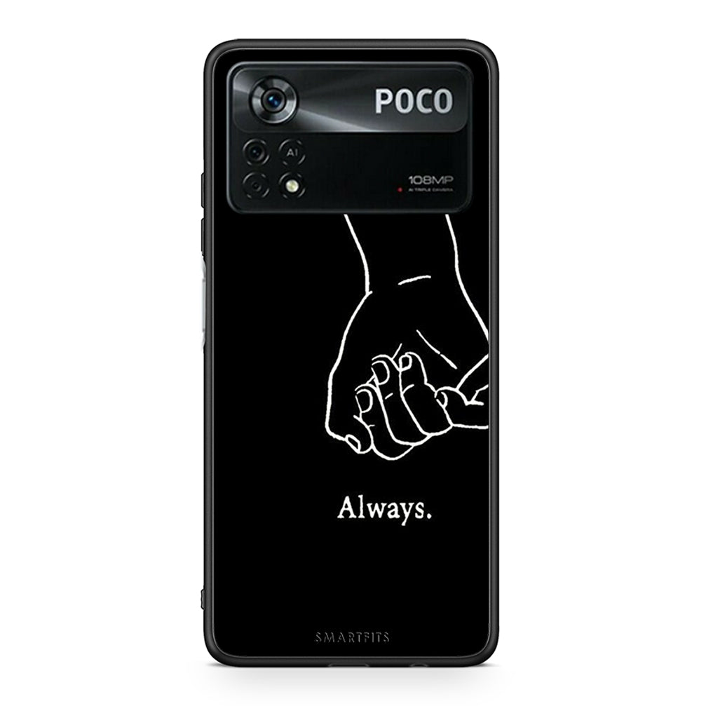 Xiaomi Poco X4 Pro 5G Always & Forever 1 Θήκη Αγίου Βαλεντίνου από τη Smartfits με σχέδιο στο πίσω μέρος και μαύρο περίβλημα | Smartphone case with colorful back and black bezels by Smartfits