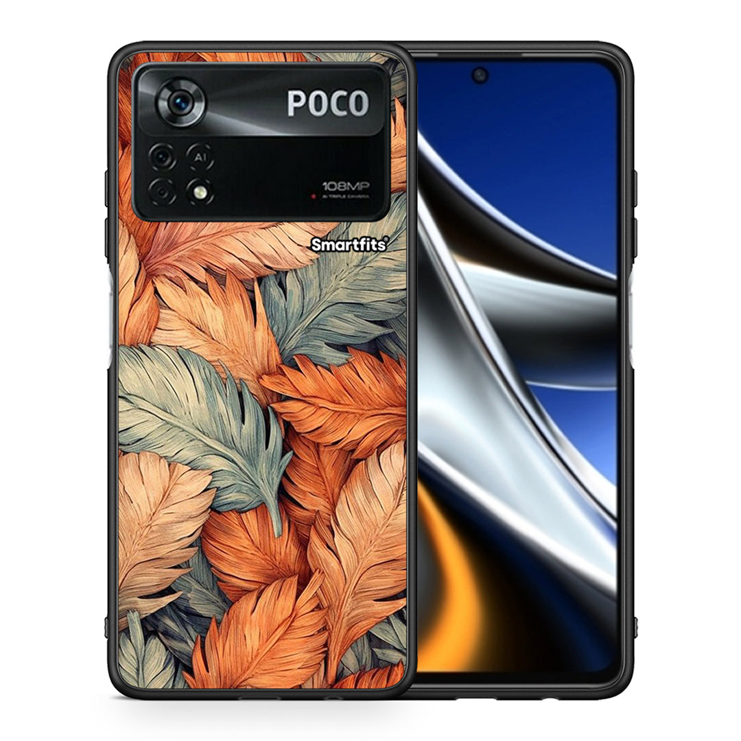 Θήκη Xiaomi Poco X4 Pro 5G Autumn Leaves από τη Smartfits με σχέδιο στο πίσω μέρος και μαύρο περίβλημα | Xiaomi Poco X4 Pro 5G Autumn Leaves case with colorful back and black bezels