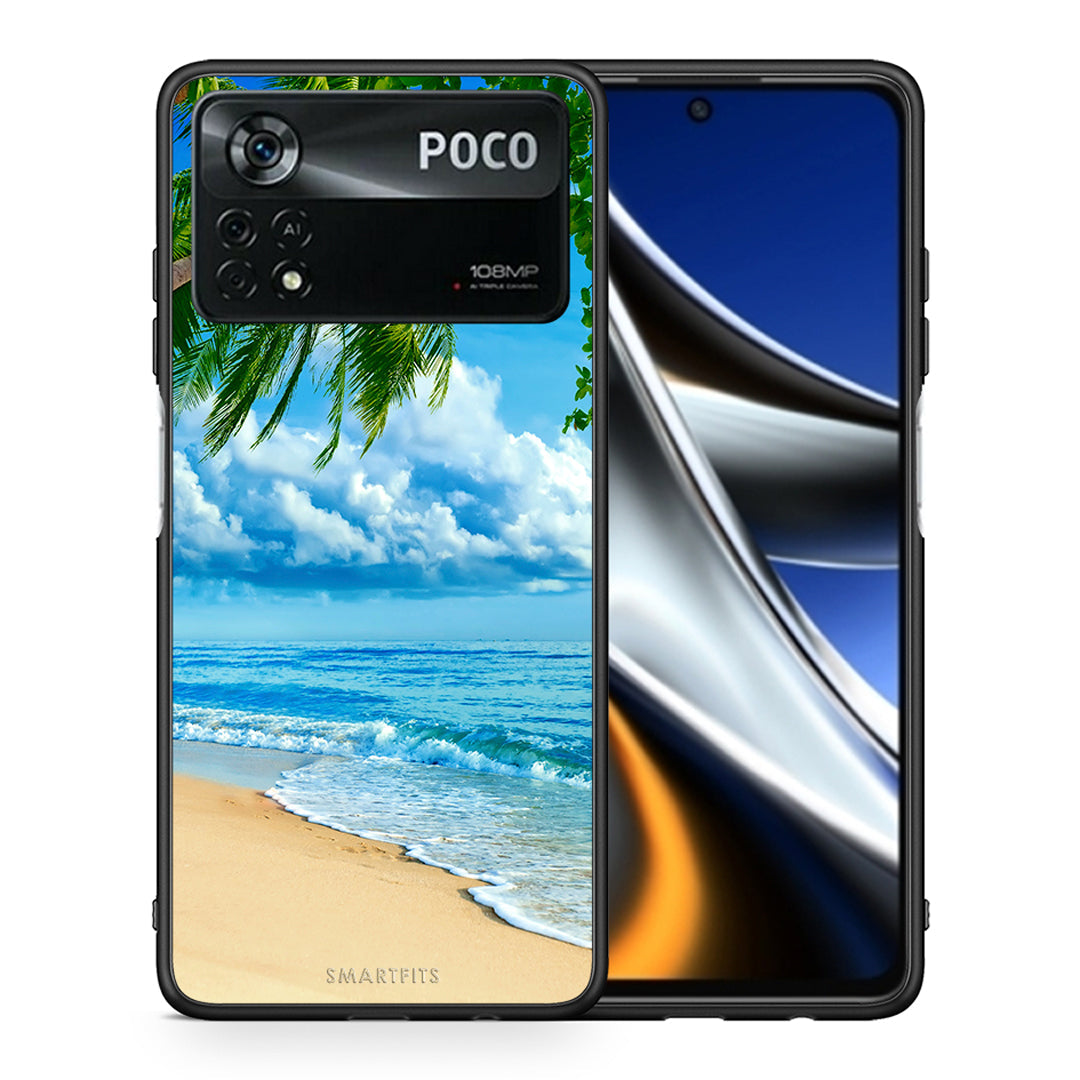 Θήκη Xiaomi Poco X4 Pro 5G Beautiful Beach από τη Smartfits με σχέδιο στο πίσω μέρος και μαύρο περίβλημα | Xiaomi Poco X4 Pro 5G Beautiful Beach case with colorful back and black bezels