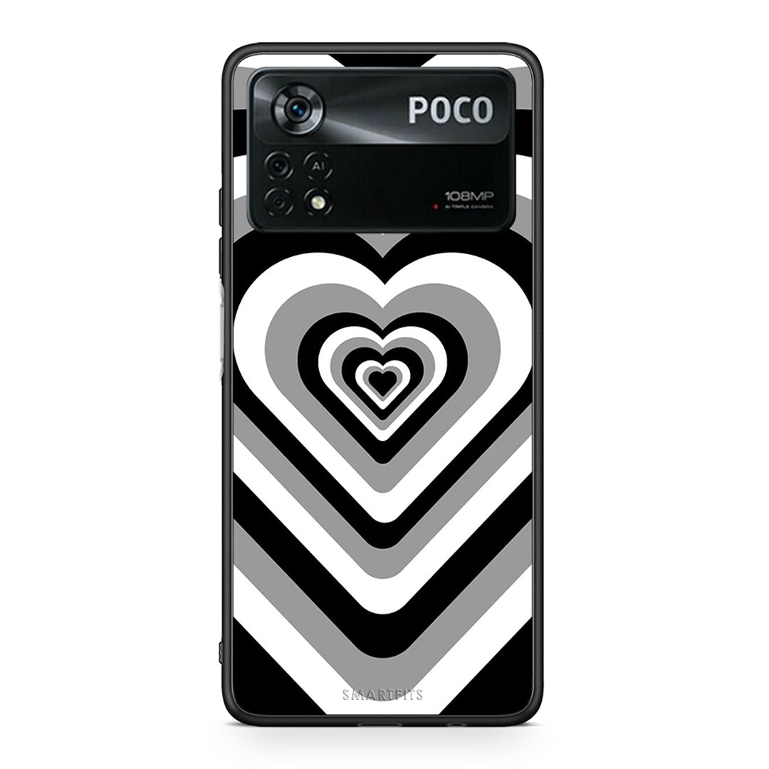 Xiaomi Poco X4 Pro 5G Black Hearts θήκη από τη Smartfits με σχέδιο στο πίσω μέρος και μαύρο περίβλημα | Smartphone case with colorful back and black bezels by Smartfits