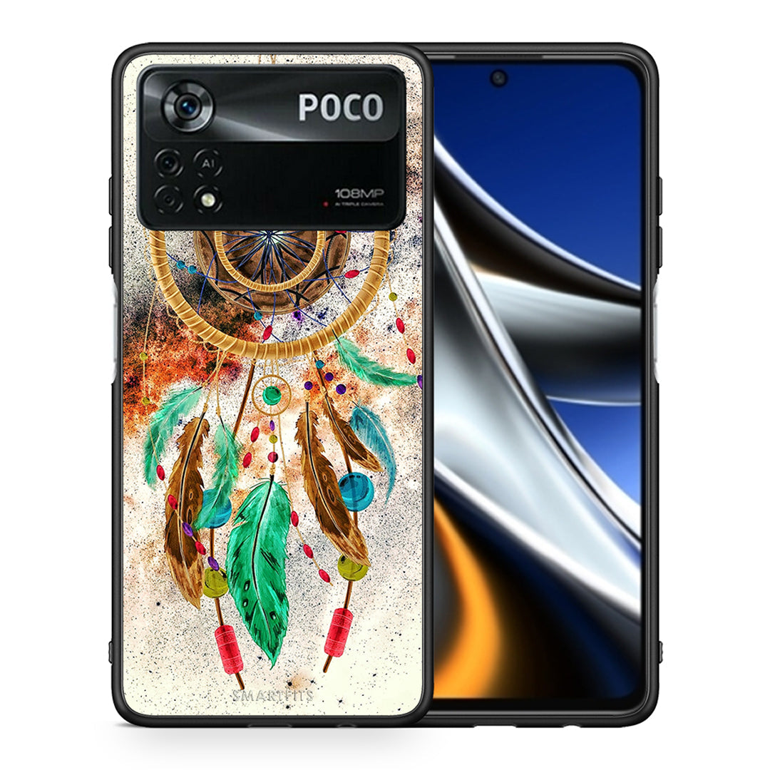 Θήκη Xiaomi Poco X4 Pro 5G DreamCatcher Boho από τη Smartfits με σχέδιο στο πίσω μέρος και μαύρο περίβλημα | Xiaomi Poco X4 Pro 5G DreamCatcher Boho case with colorful back and black bezels