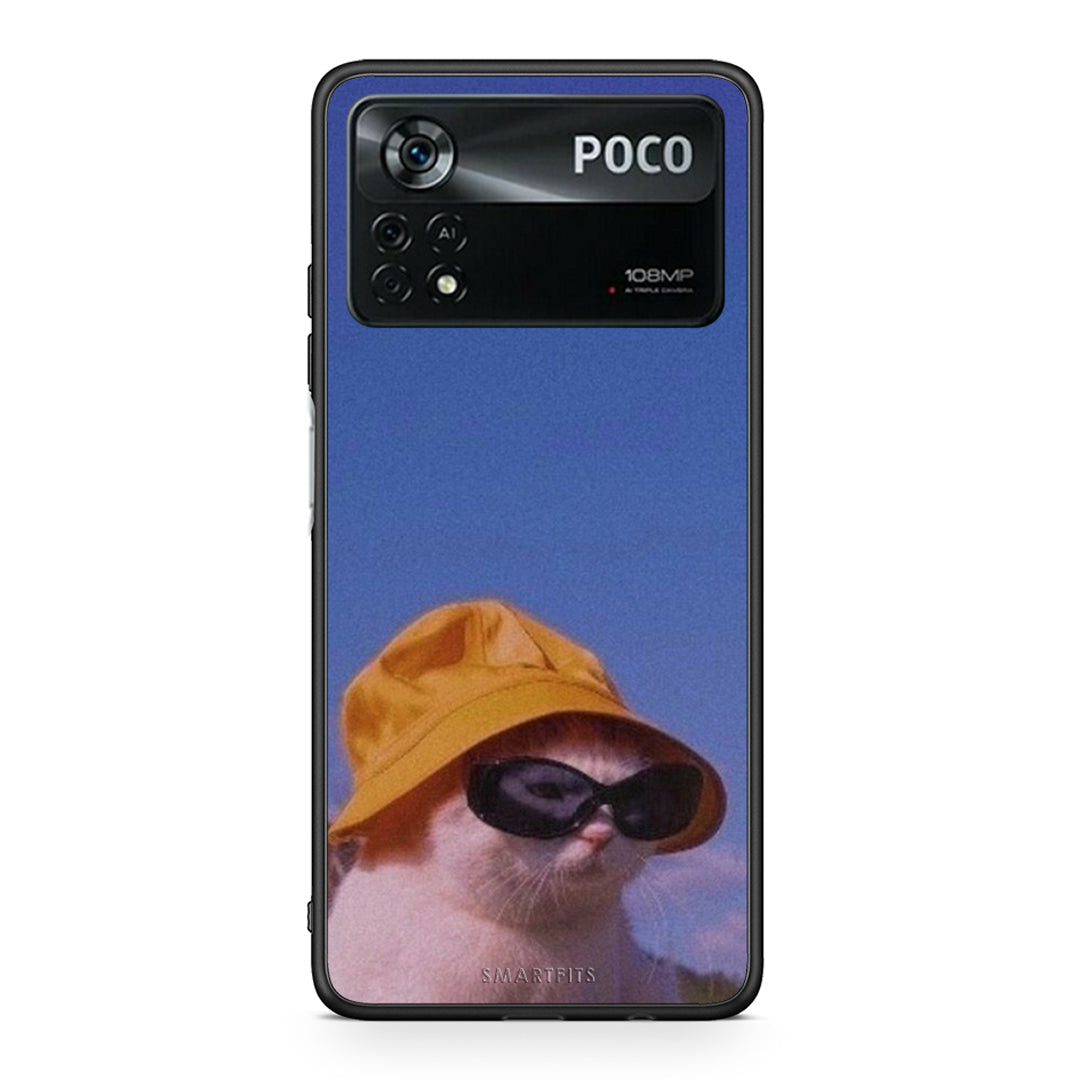 Xiaomi Poco X4 Pro 5G Cat Diva θήκη από τη Smartfits με σχέδιο στο πίσω μέρος και μαύρο περίβλημα | Smartphone case with colorful back and black bezels by Smartfits