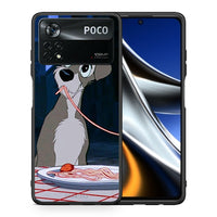 Thumbnail for Θήκη Αγίου Βαλεντίνου Xiaomi Poco X4 Pro 5G Lady And Tramp 1 από τη Smartfits με σχέδιο στο πίσω μέρος και μαύρο περίβλημα | Xiaomi Poco X4 Pro 5G Lady And Tramp 1 case with colorful back and black bezels
