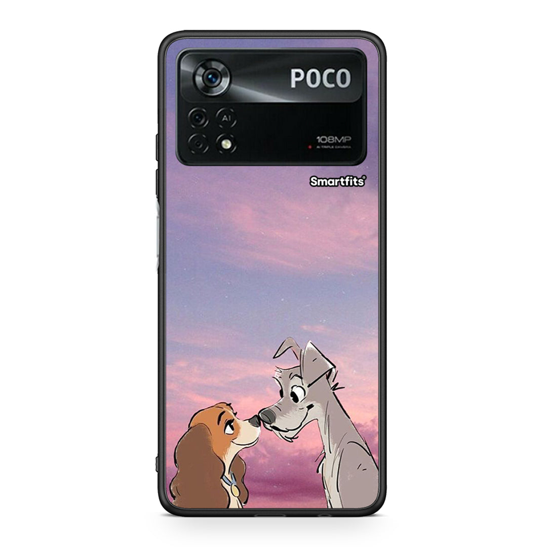 Xiaomi Poco X4 Pro 5G Lady And Tramp θήκη από τη Smartfits με σχέδιο στο πίσω μέρος και μαύρο περίβλημα | Smartphone case with colorful back and black bezels by Smartfits