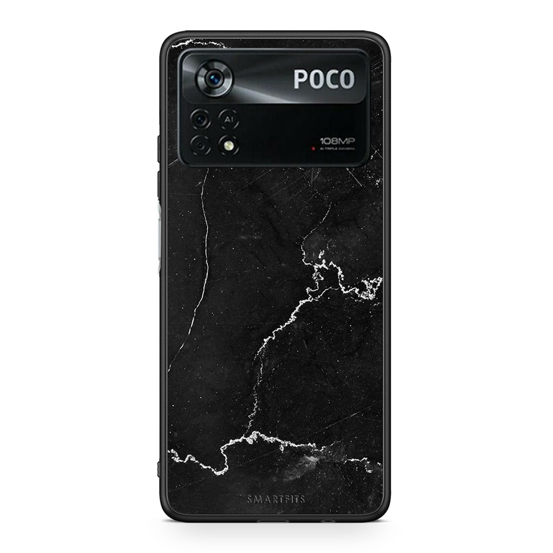 Xiaomi Poco X4 Pro 5G Marble Black θήκη από τη Smartfits με σχέδιο στο πίσω μέρος και μαύρο περίβλημα | Smartphone case with colorful back and black bezels by Smartfits