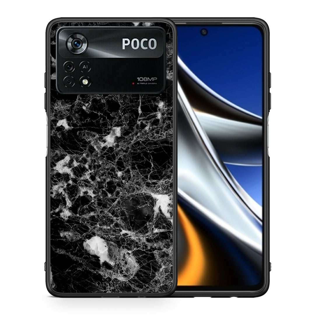 Θήκη Xiaomi Poco X4 Pro 5G Male Marble από τη Smartfits με σχέδιο στο πίσω μέρος και μαύρο περίβλημα | Xiaomi Poco X4 Pro 5G Male Marble case with colorful back and black bezels