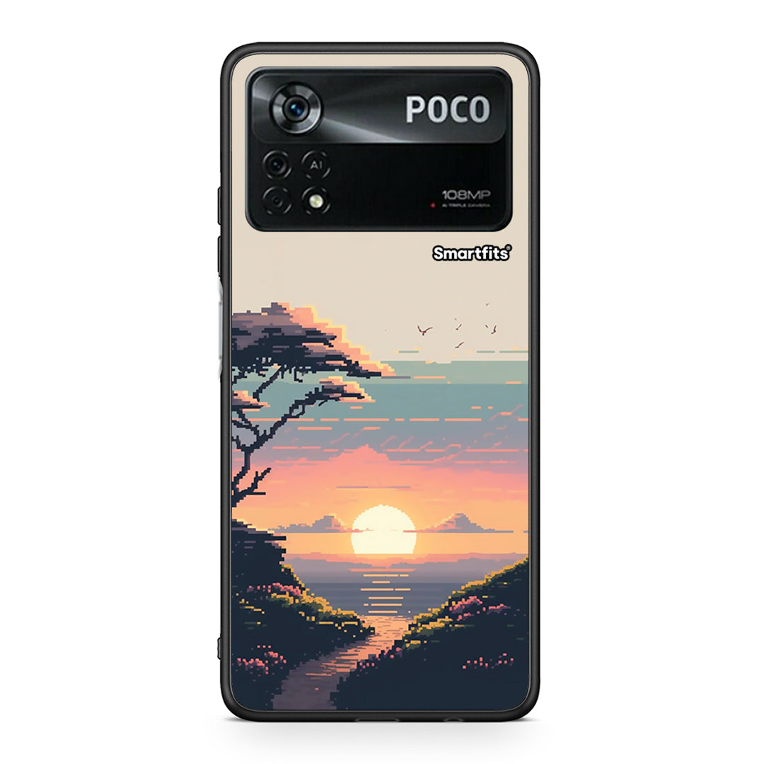 Xiaomi Poco X4 Pro 5G Pixel Sunset Θήκη από τη Smartfits με σχέδιο στο πίσω μέρος και μαύρο περίβλημα | Smartphone case with colorful back and black bezels by Smartfits