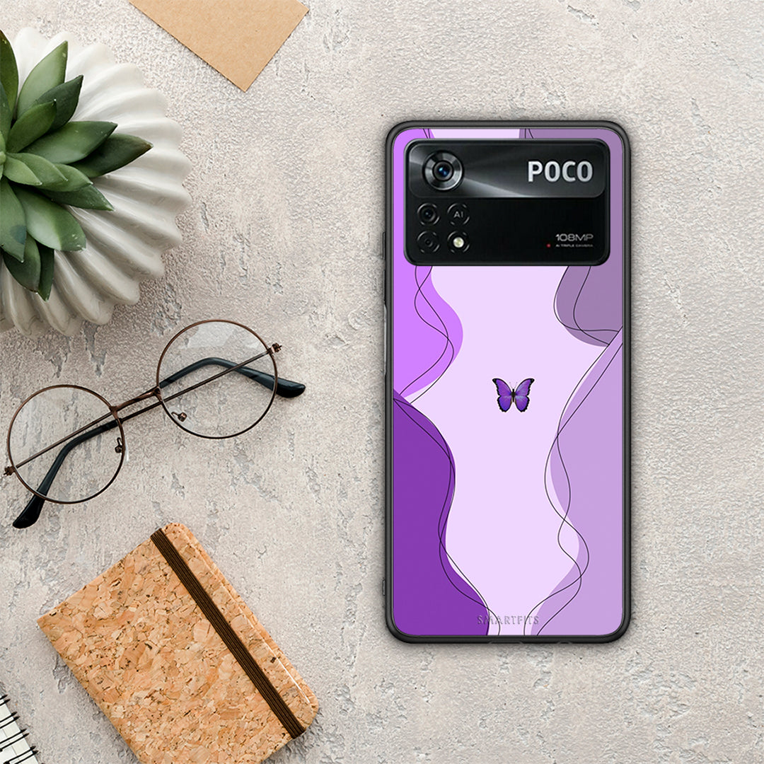 Purple Mariposa - Xiaomi Poco X4 Pro 5G case