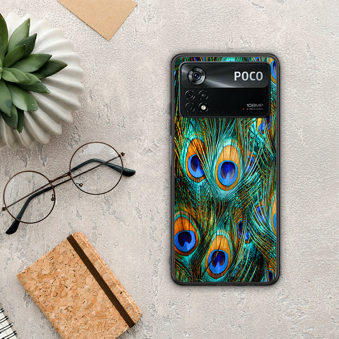 Real Peacock Feathers - Xiaomi Poco X4 Pro 5G Case