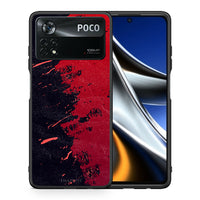 Thumbnail for Θήκη Αγίου Βαλεντίνου Xiaomi Poco X4 Pro 5G Red Paint από τη Smartfits με σχέδιο στο πίσω μέρος και μαύρο περίβλημα | Xiaomi Poco X4 Pro 5G Red Paint case with colorful back and black bezels