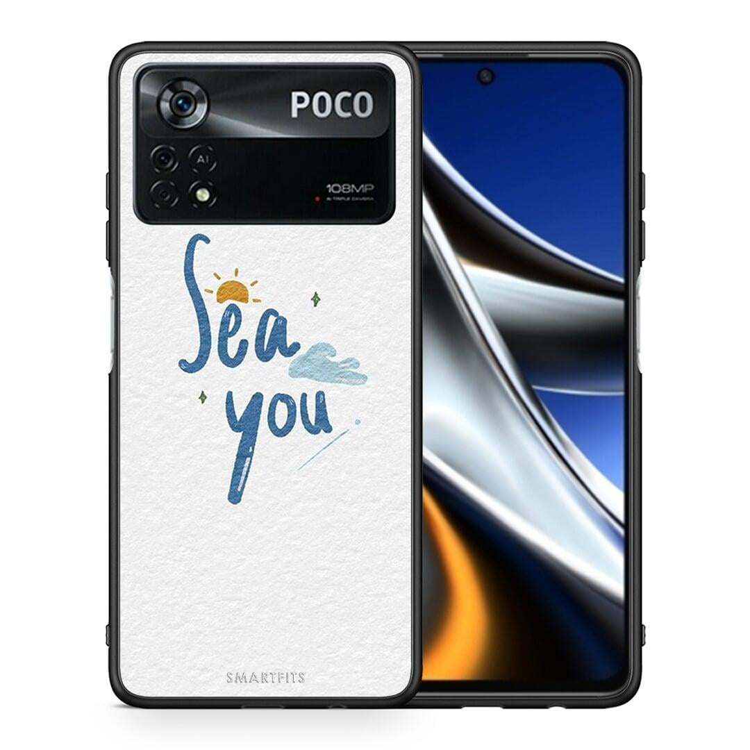 Θήκη Xiaomi Poco X4 Pro 5G Sea You από τη Smartfits με σχέδιο στο πίσω μέρος και μαύρο περίβλημα | Xiaomi Poco X4 Pro 5G Sea You case with colorful back and black bezels