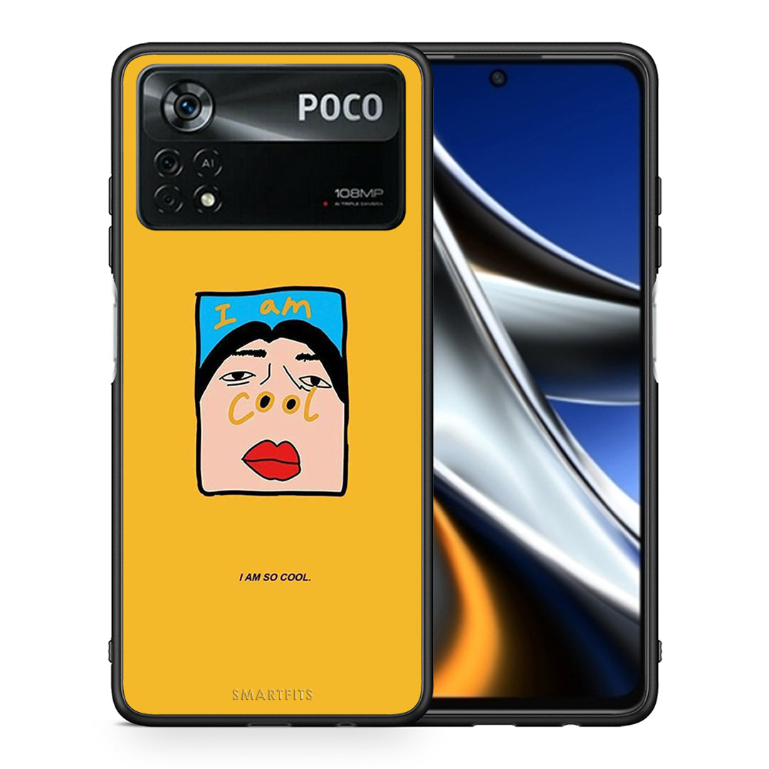 Θήκη Αγίου Βαλεντίνου Xiaomi Poco X4 Pro 5G So Cool από τη Smartfits με σχέδιο στο πίσω μέρος και μαύρο περίβλημα | Xiaomi Poco X4 Pro 5G So Cool case with colorful back and black bezels