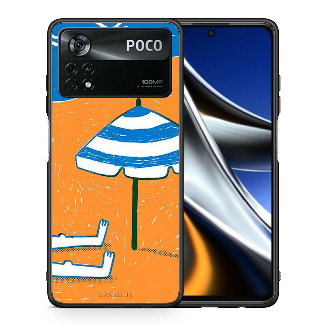 Θήκη Xiaomi Poco X4 Pro 5G Summering από τη Smartfits με σχέδιο στο πίσω μέρος και μαύρο περίβλημα | Xiaomi Poco X4 Pro 5G Summering case with colorful back and black bezels