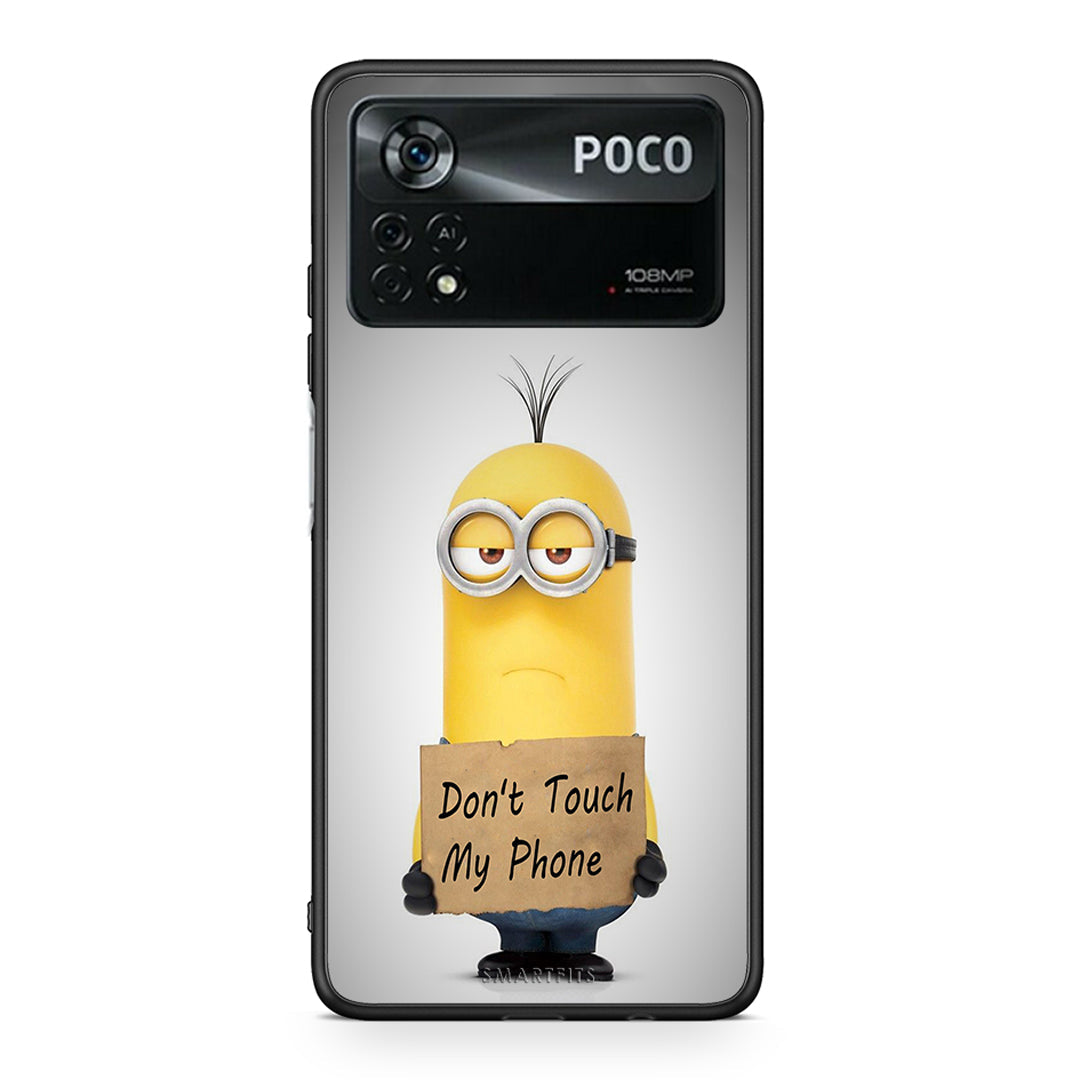 4 - Xiaomi Poco X4 Pro 5G Minion Text case, cover, bumper