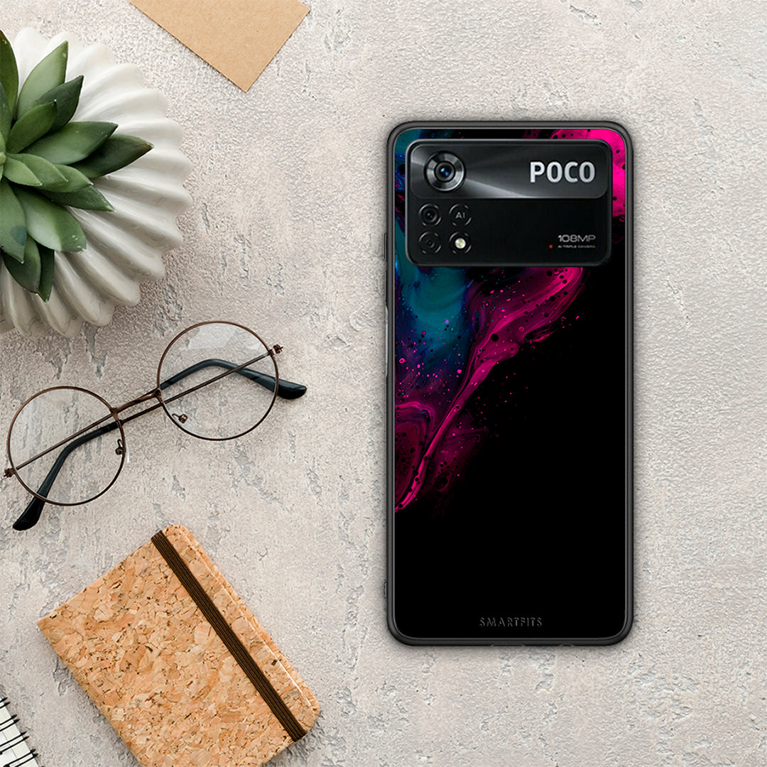 Watercolor Pink Black - Xiaomi Poco X4 Pro 5G case