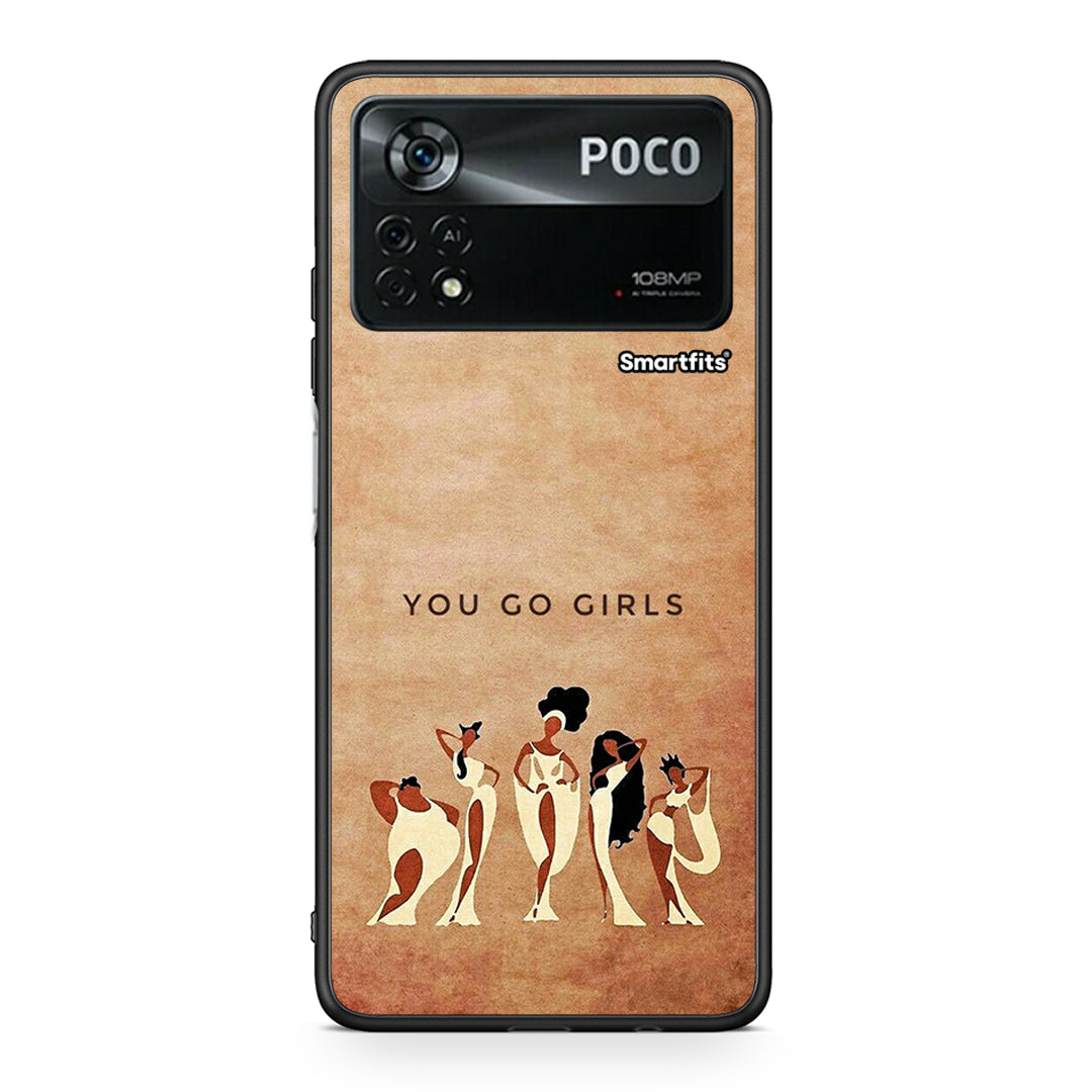 Xiaomi Poco X4 Pro 5G You Go Girl θήκη από τη Smartfits με σχέδιο στο πίσω μέρος και μαύρο περίβλημα | Smartphone case with colorful back and black bezels by Smartfits