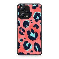 Thumbnail for Θήκη Xiaomi Poco X5 5G Dual / Redmi Note 12 5G Animal Pink Leopard από τη Smartfits με σχέδιο στο πίσω μέρος και μαύρο περίβλημα | Xiaomi Poco X5 5G Dual / Redmi Note 12 5G Animal Pink Leopard Case with Colorful Back and Black Bezels