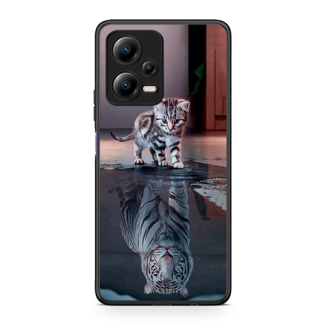 Θήκη Xiaomi Poco X5 5G Dual / Redmi Note 12 5G Cute Tiger από τη Smartfits με σχέδιο στο πίσω μέρος και μαύρο περίβλημα | Xiaomi Poco X5 5G Dual / Redmi Note 12 5G Cute Tiger Case with Colorful Back and Black Bezels