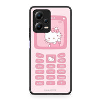 Thumbnail for Θήκη Xiaomi Poco X5 5G Dual / Redmi Note 12 5G Hello Kitten από τη Smartfits με σχέδιο στο πίσω μέρος και μαύρο περίβλημα | Xiaomi Poco X5 5G Dual / Redmi Note 12 5G Hello Kitten Case with Colorful Back and Black Bezels