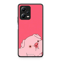 Thumbnail for Θήκη Xiaomi Poco X5 5G Dual / Redmi Note 12 5G Pig Love 1 από τη Smartfits με σχέδιο στο πίσω μέρος και μαύρο περίβλημα | Xiaomi Poco X5 5G Dual / Redmi Note 12 5G Pig Love 1 Case with Colorful Back and Black Bezels