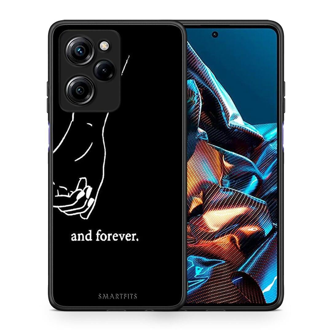 Θήκη Xiaomi Poco X5 Pro 5G Dual Always & Forever 2 από τη Smartfits με σχέδιο στο πίσω μέρος και μαύρο περίβλημα | Xiaomi Poco X5 Pro 5G Dual Always & Forever 2 Case with Colorful Back and Black Bezels