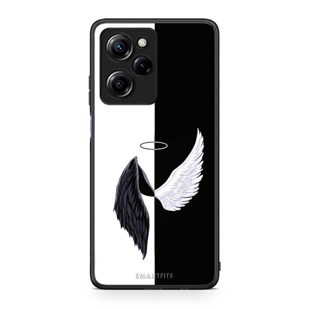 Θήκη Xiaomi Poco X5 Pro 5G Dual Angels Demons από τη Smartfits με σχέδιο στο πίσω μέρος και μαύρο περίβλημα | Xiaomi Poco X5 Pro 5G Dual Angels Demons Case with Colorful Back and Black Bezels