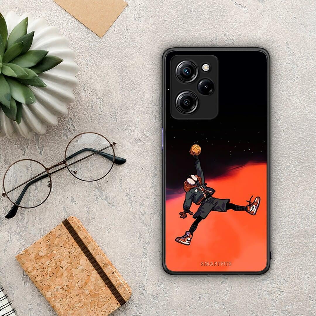 Θήκη Xiaomi Poco X5 Pro 5G Dual Basketball Hero από τη Smartfits με σχέδιο στο πίσω μέρος και μαύρο περίβλημα | Xiaomi Poco X5 Pro 5G Dual Basketball Hero Case with Colorful Back and Black Bezels