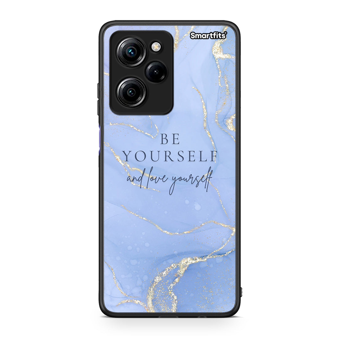 Θήκη Xiaomi Poco X5 Pro 5G Dual Be Yourself από τη Smartfits με σχέδιο στο πίσω μέρος και μαύρο περίβλημα | Xiaomi Poco X5 Pro 5G Dual Be Yourself Case with Colorful Back and Black Bezels