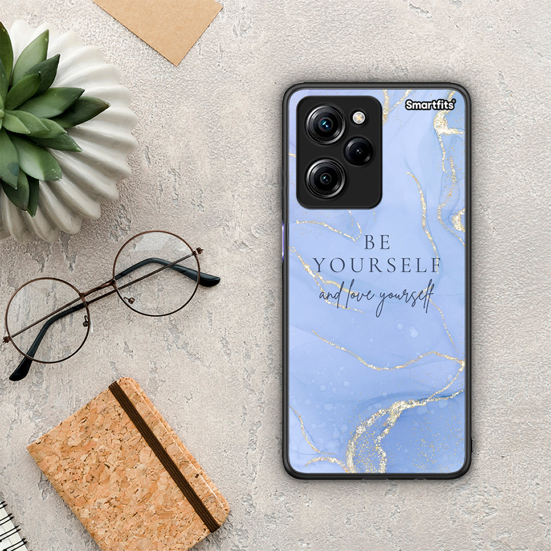 Θήκη Xiaomi Poco X5 Pro 5G Dual Be Yourself από τη Smartfits με σχέδιο στο πίσω μέρος και μαύρο περίβλημα | Xiaomi Poco X5 Pro 5G Dual Be Yourself Case with Colorful Back and Black Bezels